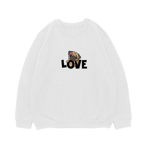 Свитшот "Мопс - Love"