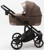 Детская коляска Adamex Marco 2 в 1 GA10 (ШОКОЛАД.ТК.+ ШОК. КОЖ. ОТДЕЛКА)