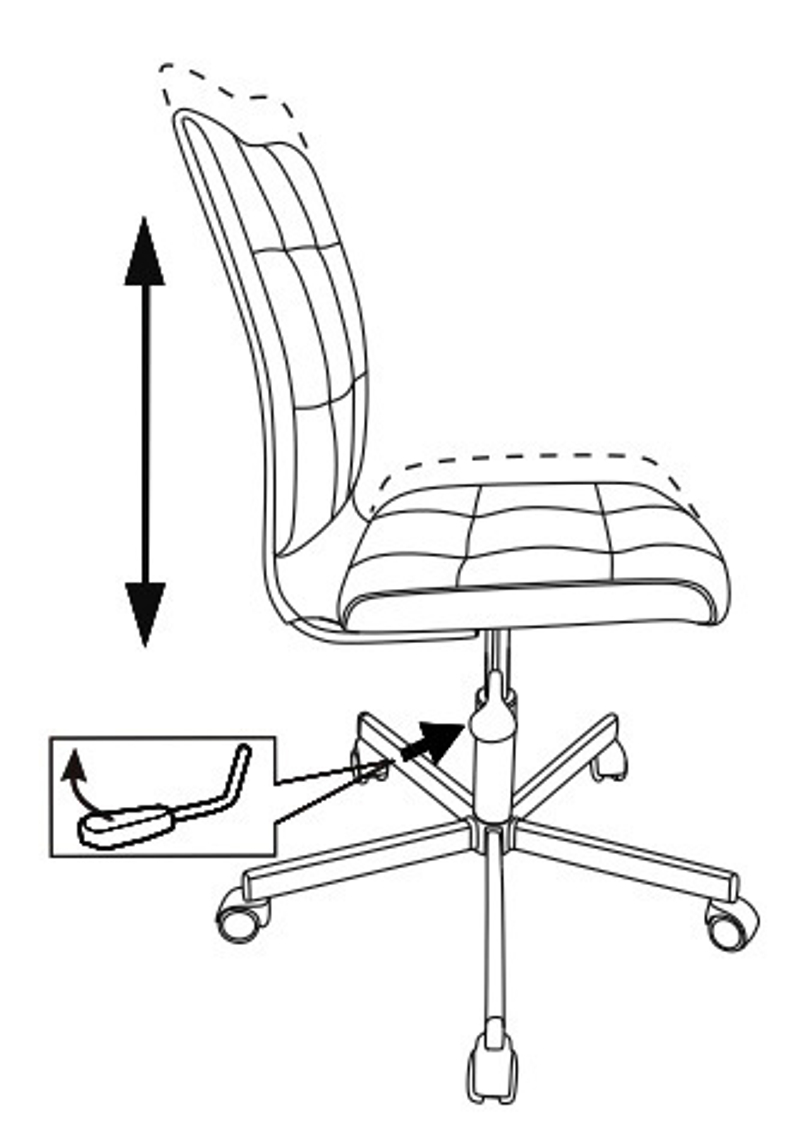 Кресло офисное для персонала CH-330M черный эко.кожа
