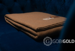 Одеяло тканое из 100% верблюжьей шерсти 150х200 см. (GOBI SUN) - камел