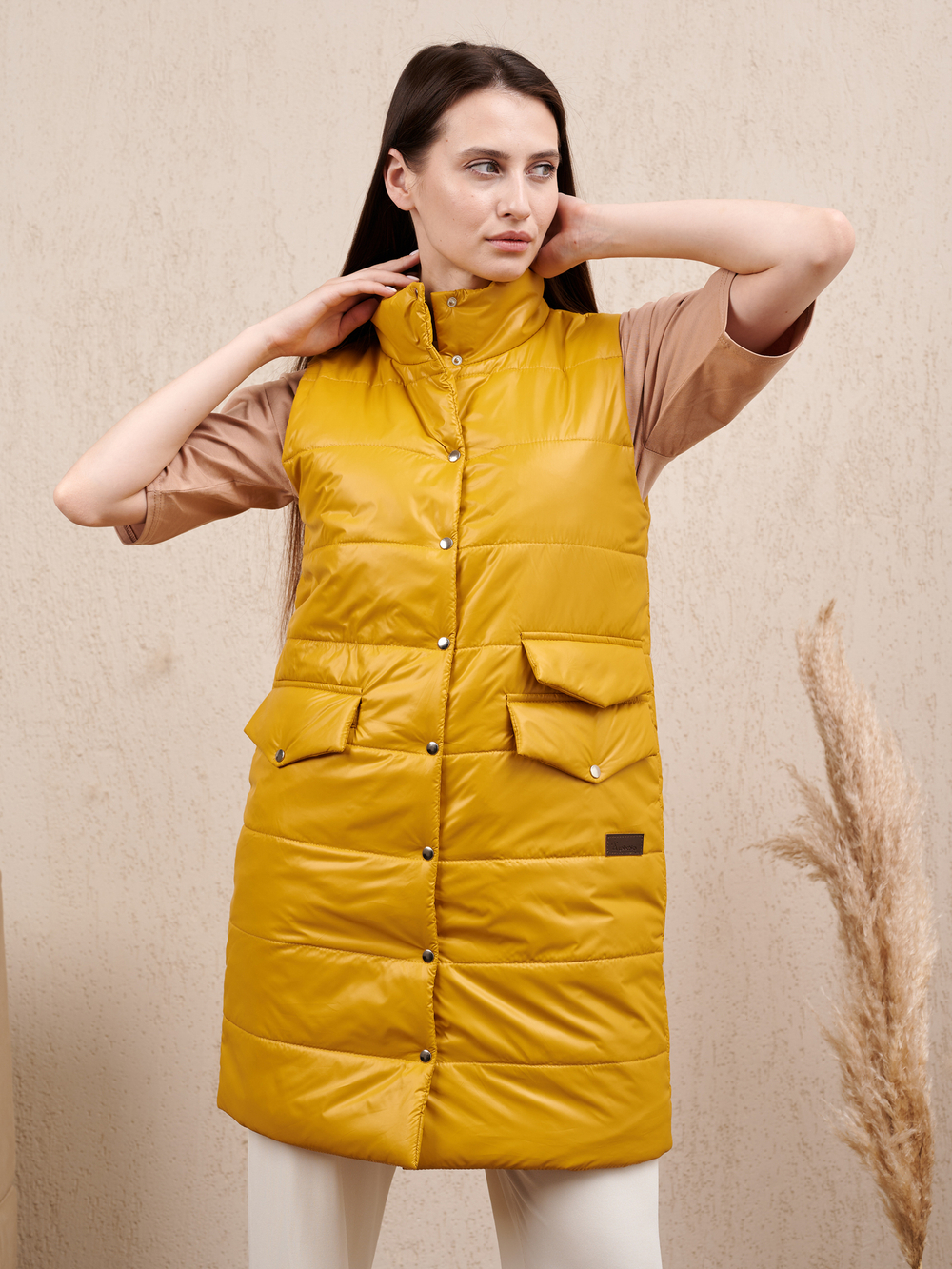 Жилет женский "Наоми" горчица