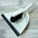 Щетка-сметка "Malta" с совком с совком с кромкой (бежевый флэк)