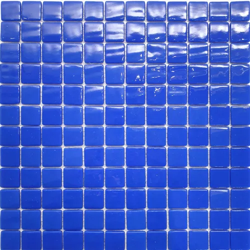 STP-BL002 Natural Стеклянная мозаика Steppa синяя глянцевая