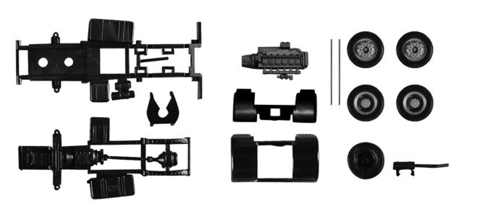 Шасси двухосного тягача MAN F8. 2 шт.