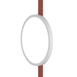 DK5566-WH+BK Cветильник для трека-ремня Belty, серия Flow, со светодиодом, D168*H29.5мм, 48V DC, 10W, RA90, 120°, 4000K, IP20, белый с черным, алюминий