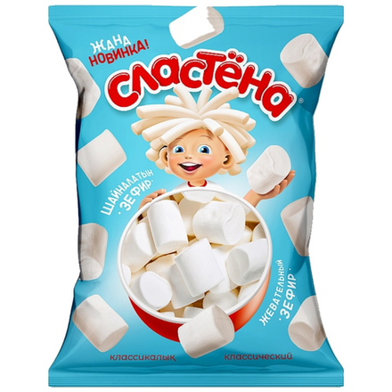 Зефир жевательный Сластена ваниль 150 гр