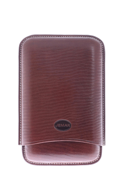 Чехол Jemar на 3 сигары, натуральная кожа