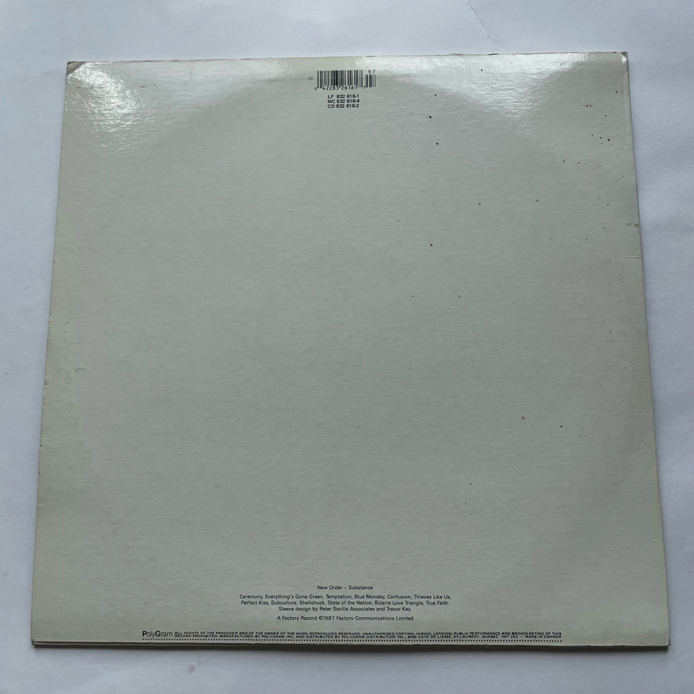 Винтажная виниловая пластинка LP New Order Substance (Канада 1987) Ceremony