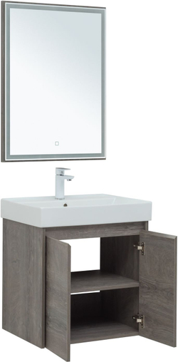 Мебель для ванной Aquanet Nova Lite 60 дуб рошелье (2 дверцы)