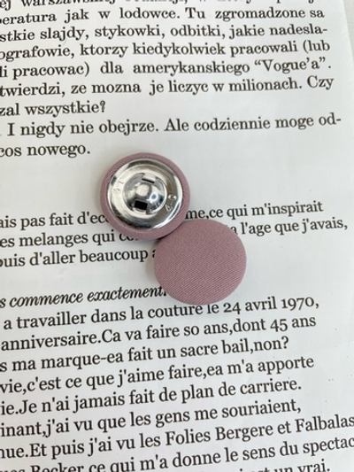 ПУДРА - Пуговица тканевая 25мм (1210 Евгения)