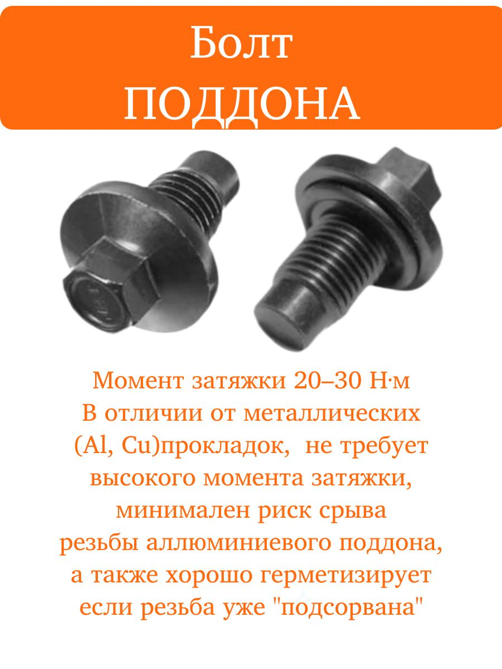 Пробка поддона слива масла M14x1.5 с прокладками Ford Focus Fusion C-MAX Mondeo Transit Galaxy Land Rover Discovery Range Rover Sport