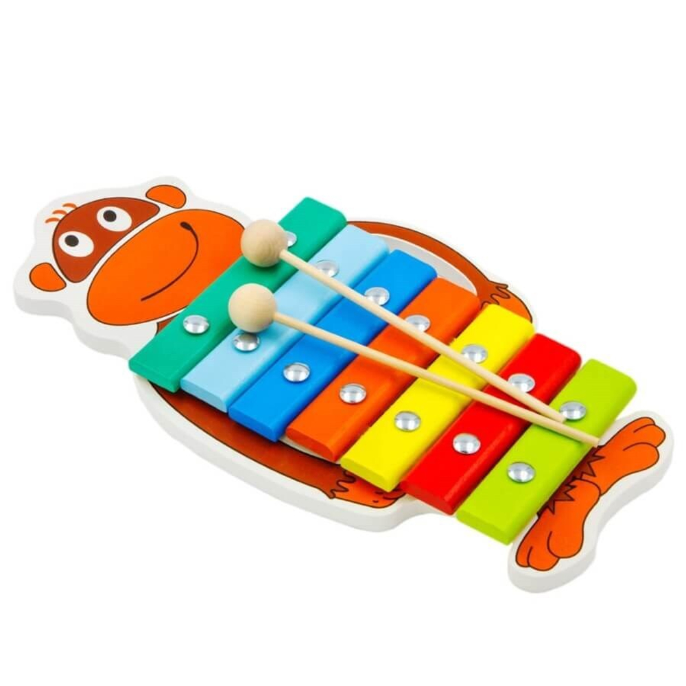 Ксилофон "Обезьянка", развивающая игрушка для детей, обучающая игра из дерева