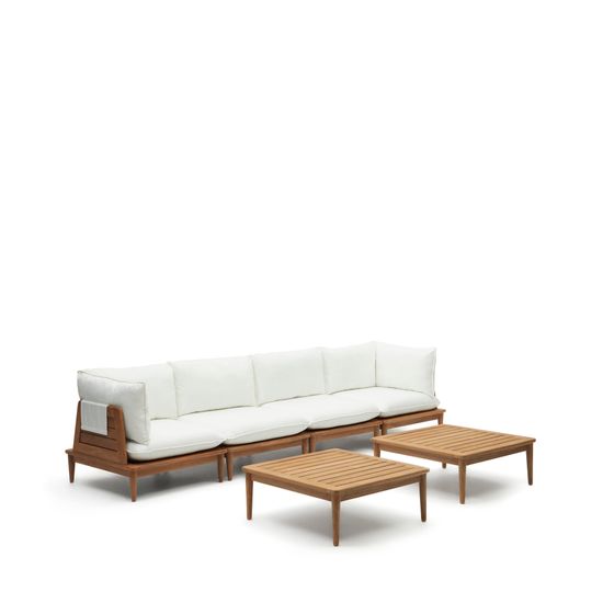 Portitxol Комплект из модульного дивана и 2-х журнальных столиков из массива тика La Forma Испания 