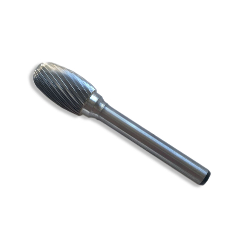 Борфреза (шарошка) по металлу пламевидная SINICA E0813M06, тип E, диаметр 8 мм, посадочный 6 мм