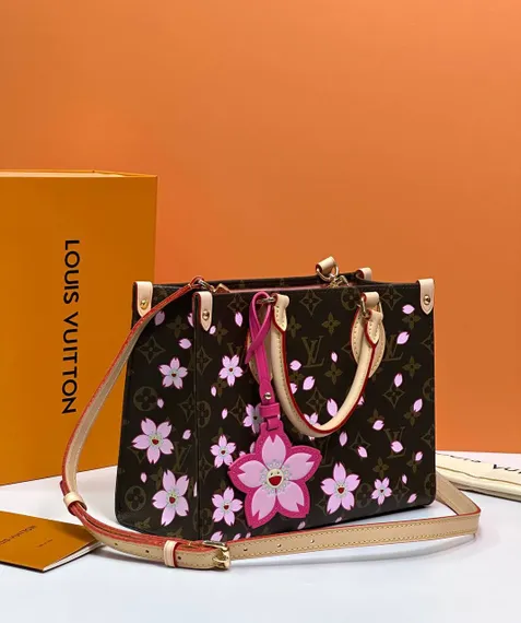Сумка Louis Vuitton Onthego PM коричневый/бежевый