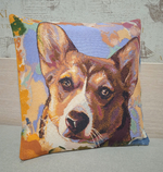 Декоративный гобеленовый чехол Стиль Гранж Корги 38*38