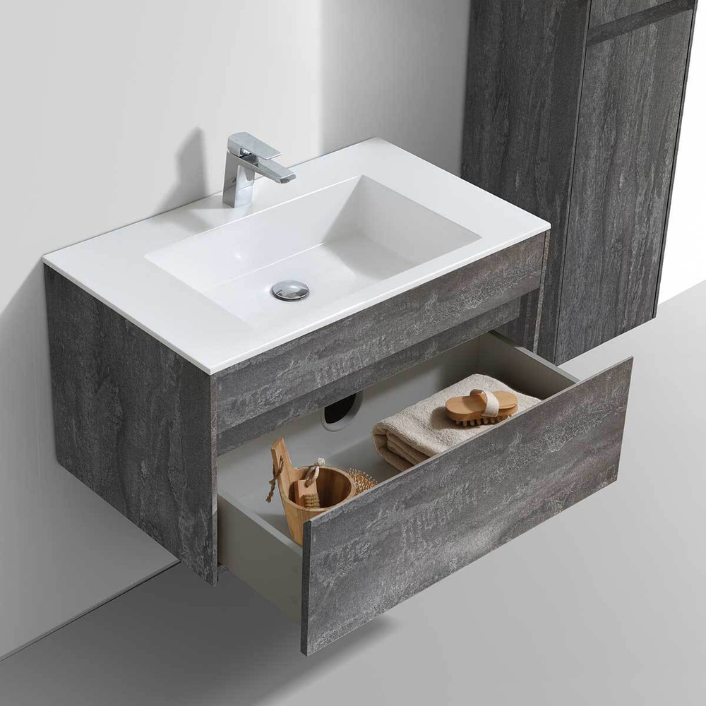 База под раковину Chiara 800 подвесная, 1 выкатной ящик soft-close, G.Stone, , шт