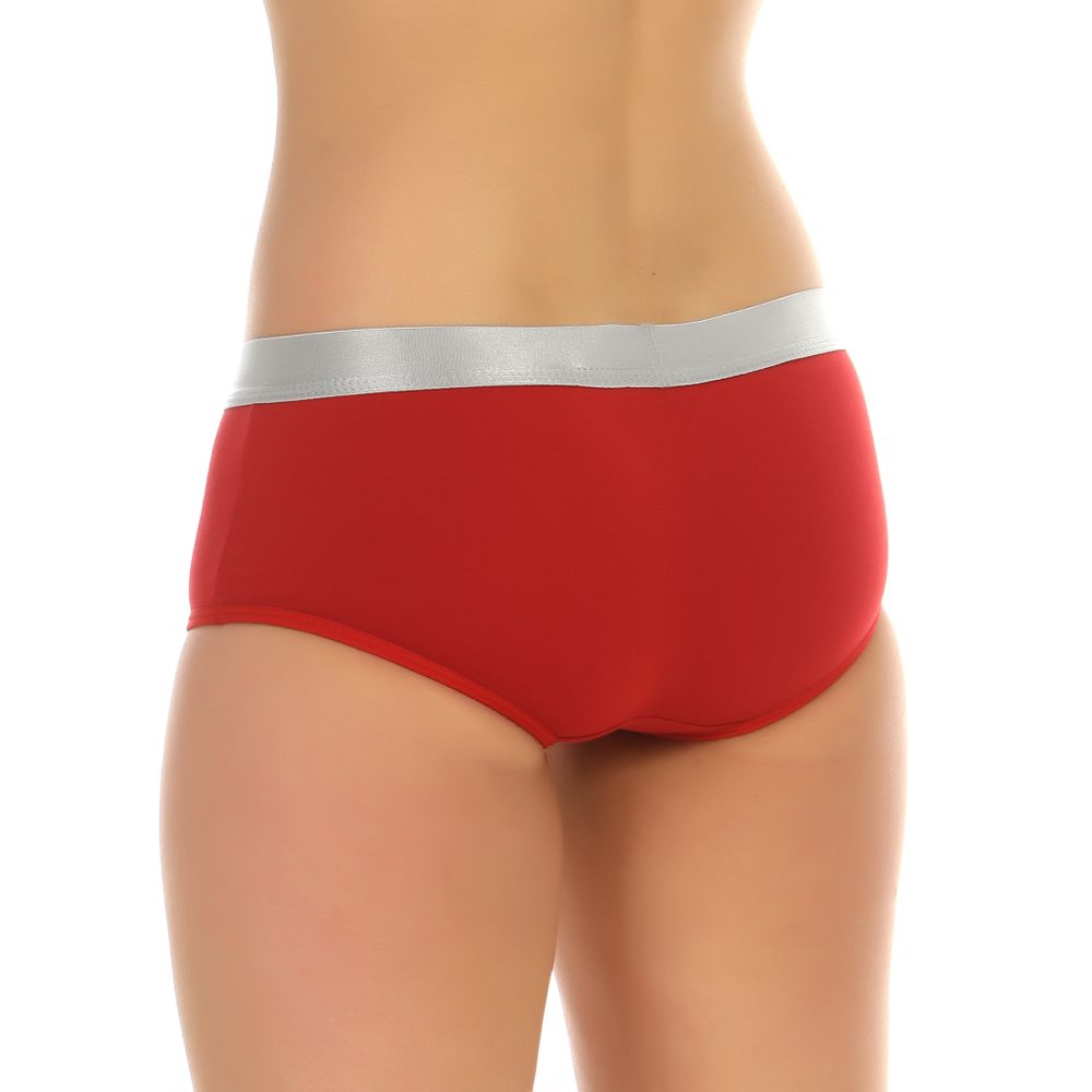 Женские трусы-шорты бордовые Calvin Klein Women Steel Red