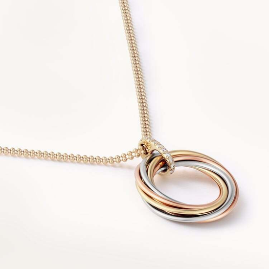 Cartier Trinity pendant, seven rows, diamonds