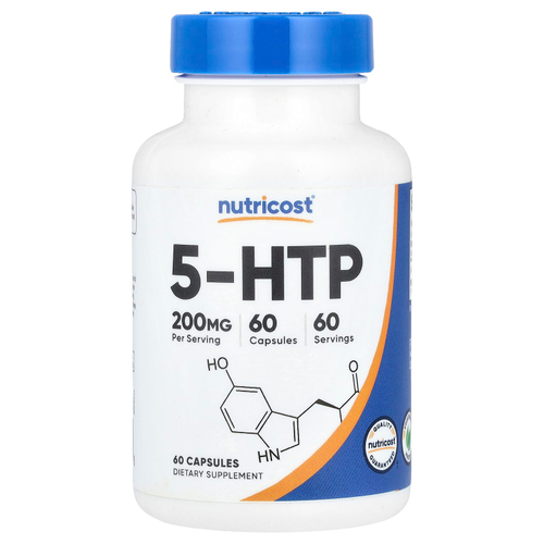 Nutricost, 5-HTP, 200 мг, 60 капсул