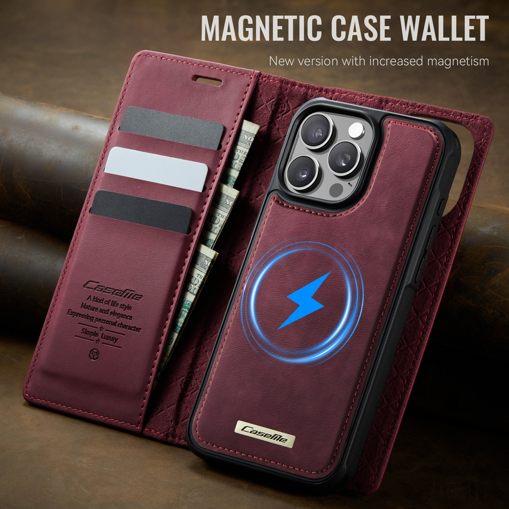 Чехол-кошелек CaseMe 2 in 1 MagSafe iPhone 16 ProMax