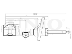 Амортизатор газовый задней подвески правый UNIO SAB-10208