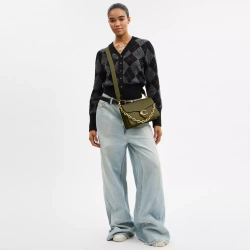 COACH СУМКА ЧЕРЕЗ ПЛЕЧО TABBY CHAIN, ОЛИВКОВЫЙ