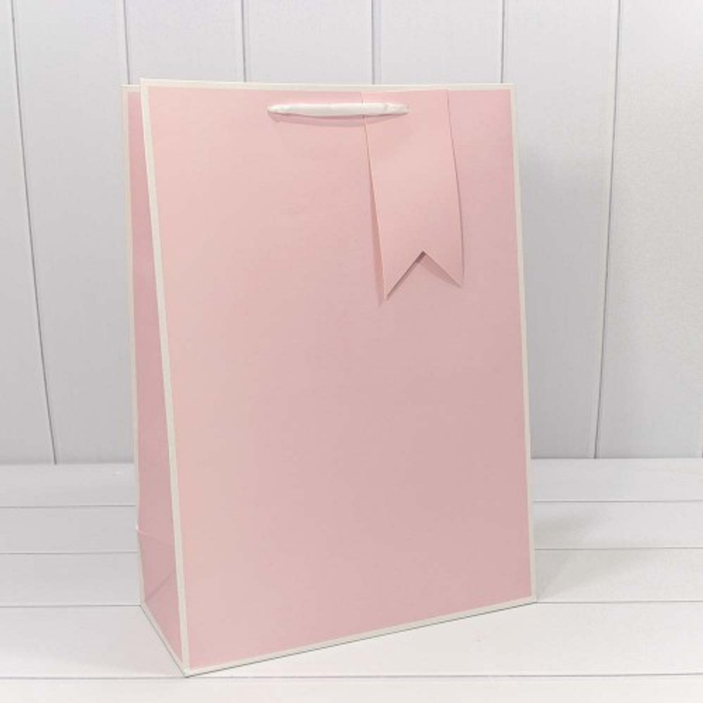 Пакет подарочный 32х45х15см Премиум однотонный в рамке (Микс)