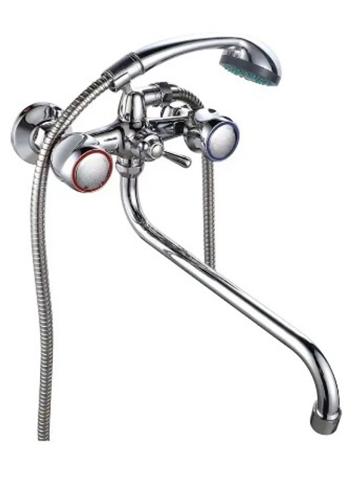 R64123F Смеситель для ванны с длин. изливом, цинк, хром.