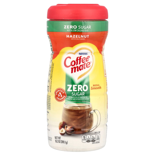 Coffee Mate, порошковые сливки для кофе, без сахара, фундук, 289,1 г (10,2 унции)