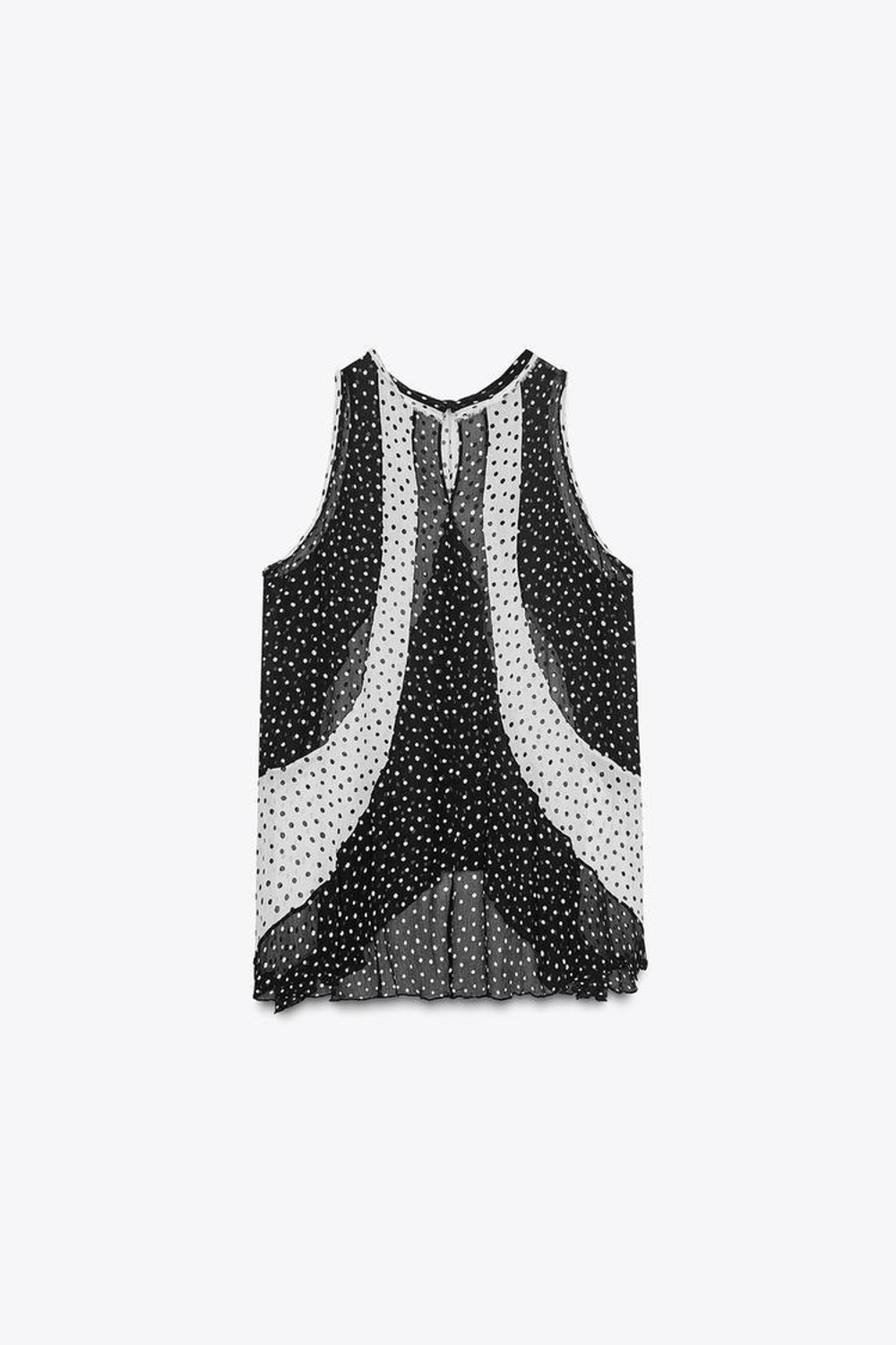 ZARA ТОП В ГОРОХ — ZW COLLECTION, ЧЕРНЫЙ