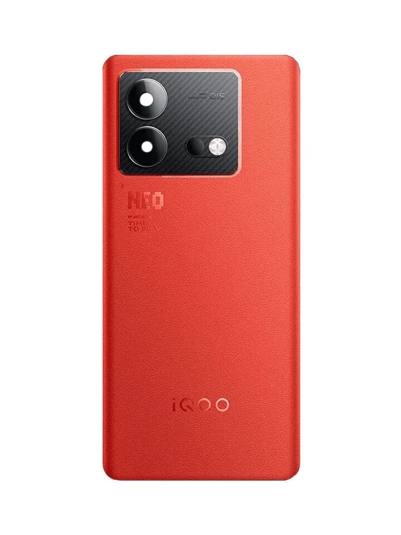 Задняя крышка для Iqoo Neo 8 красная (Red) со стеклом камеры
