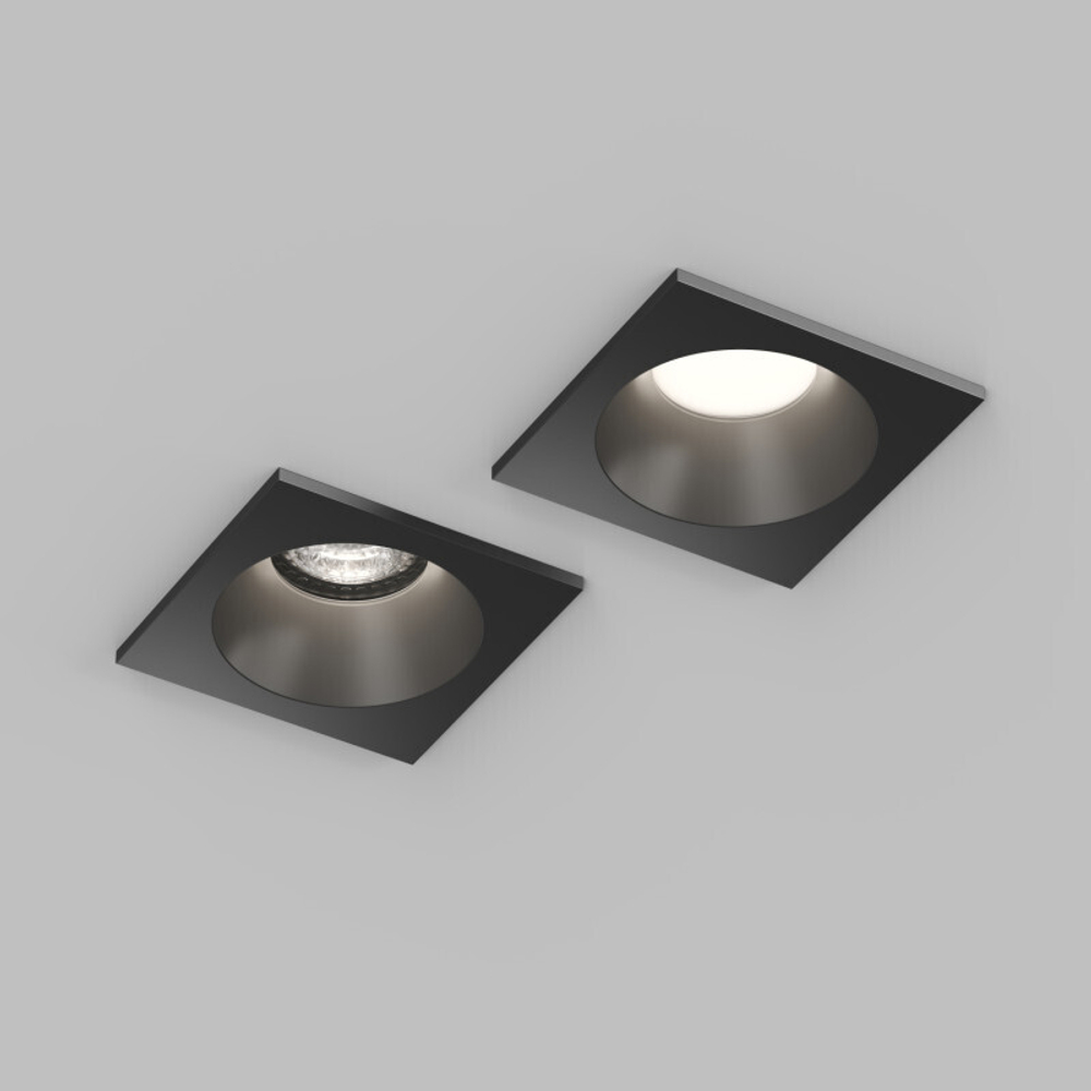 DK2131-BK Встраиваемый влагозащищённый светильник COVE, IP44, до 15 Вт LED, GU10, алюминий, чёрный