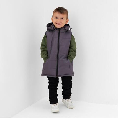 Жилет детский, цвет серый, р. 110 9935653