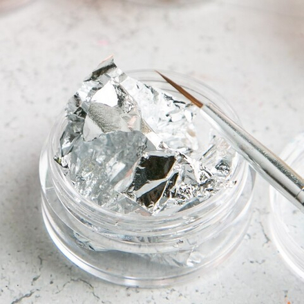 Декоративное серебро пищевое - баночка (хлопья)