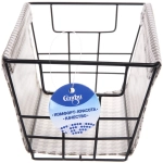 Корзинка для хранения металлическая «ЭЛИНТ», цвет пастельно серый, 25*15*12см (лейбл Селфи)