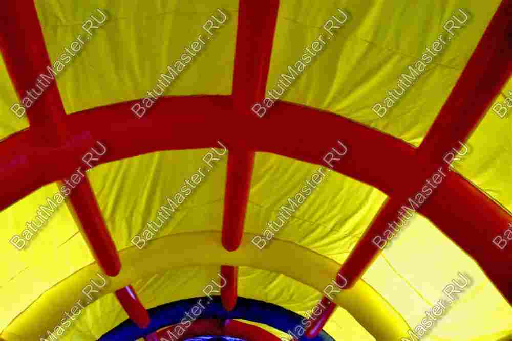 Надувной батут "Страна Сафария" с крышей и высокими горками 14*7*6 м