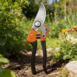 Секатор садовый 21см с пружиной, нерж сталь+TPR