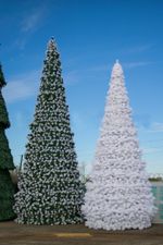 Уличная елка каркасная «Евро-2 белая» (белая пвх) 26 м