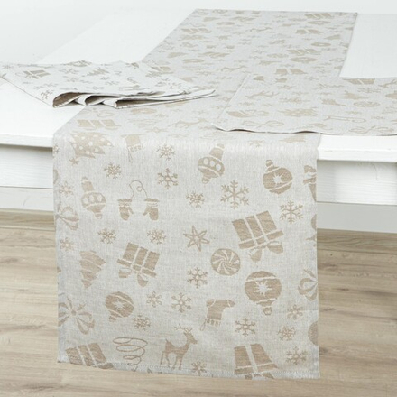 Комплект столовый Новогодняя сказка дорожка 40*170 см и 4 салфетки 29*40 см