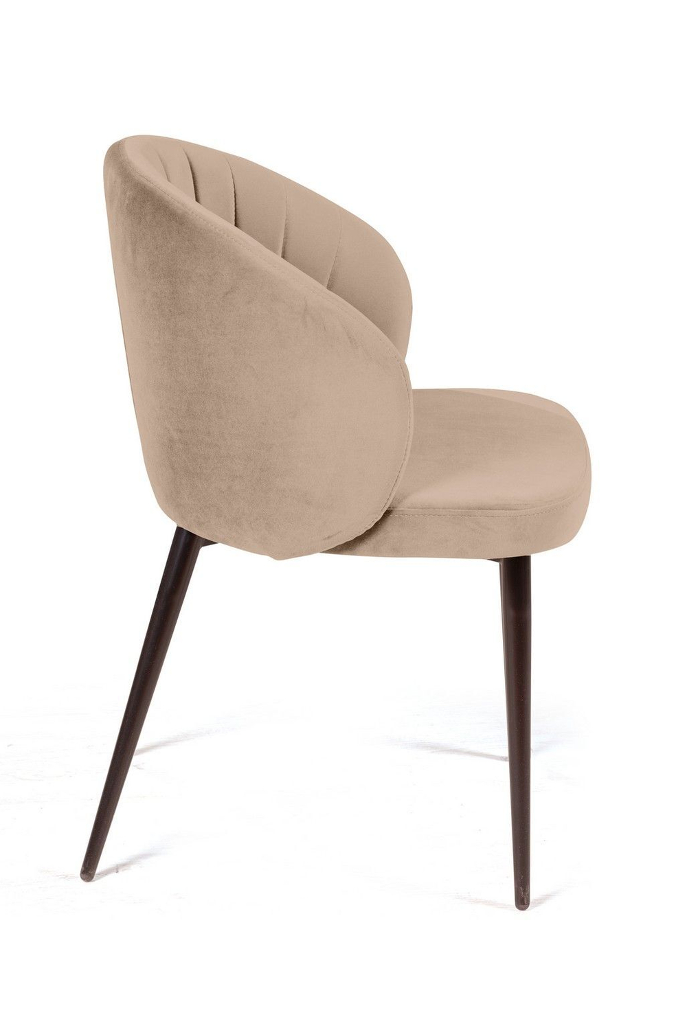 Стул Mont Blanc, бархат бежевый 5 / черный конус