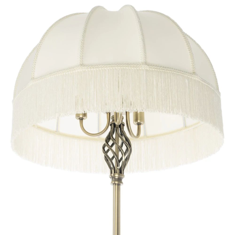 Citilux Базель CL407931T Торшер бронза со столиком и бежевым абажуром