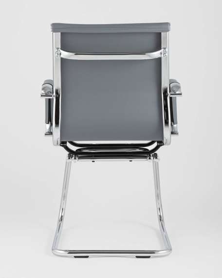 TopChairs Visit серое, обивка из экокожи, металический каркас