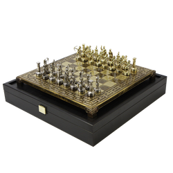 Manopoulos Шахматы с фигурами из бронзы Античные войны