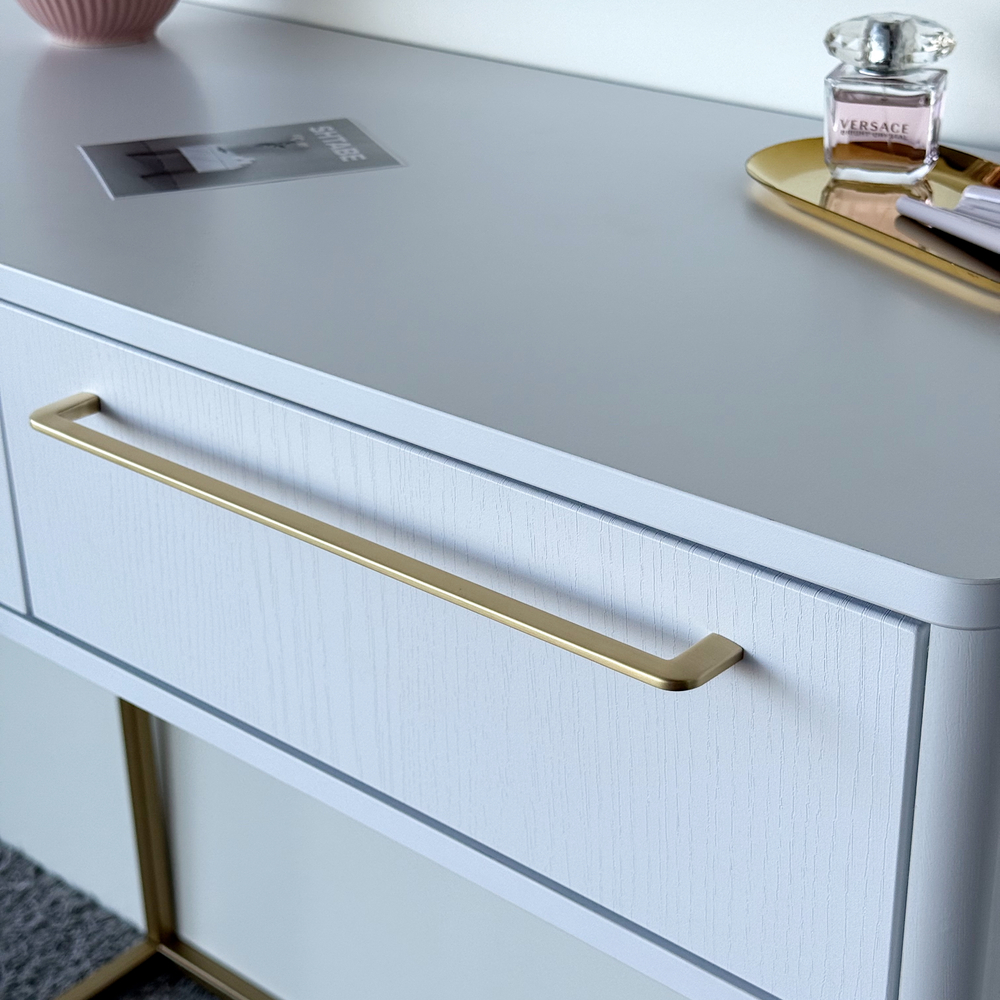 Туалетный столик консоль ROYAL 5211 эко (Белый-Золото-р.золото)