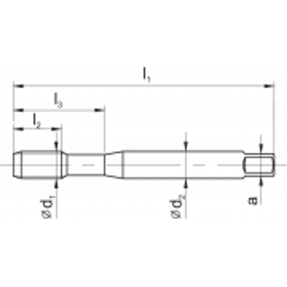 Метчик DIN-371-C M4 ISO2(6H) R40 HSSE INOX C2-511801-0040 с винтовой канавкой для глухих отверстий
