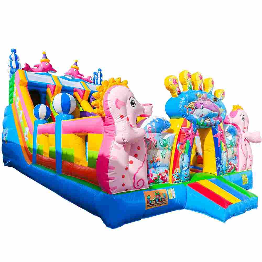 Коммерческий надувной батут «В гостях у дельфинов 2», 10*5*5 м