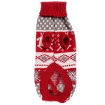 Кофта - свитер для мелких пород собак и кошек «BRO Style», снежинки, цвет бордовый, р L