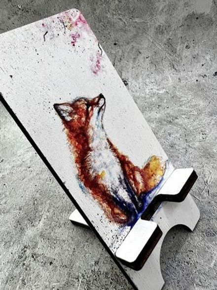 Подставка для телефона деревянная