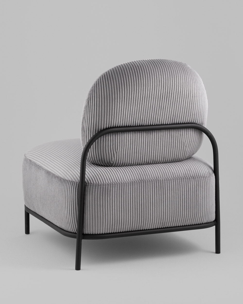 Кресло Стоун велюр рельефный светло-серый